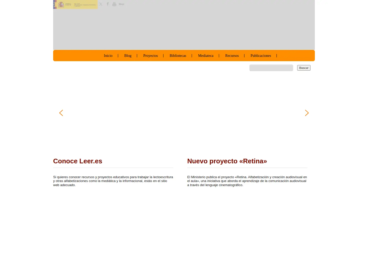 Screenshot of leer.es