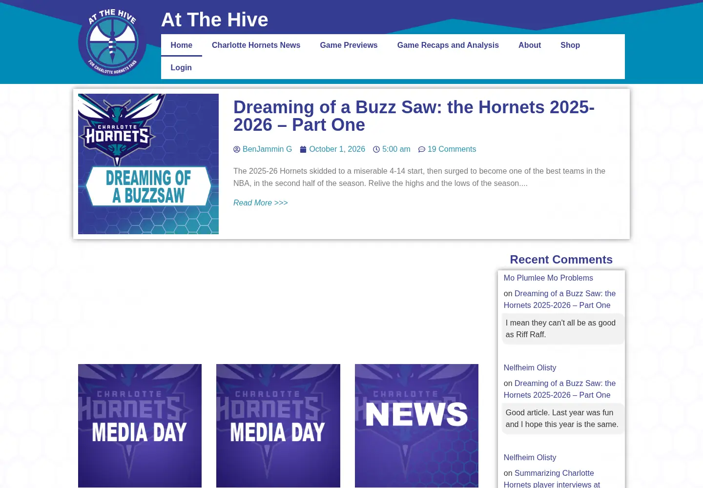 Screenshot of atthehive.com