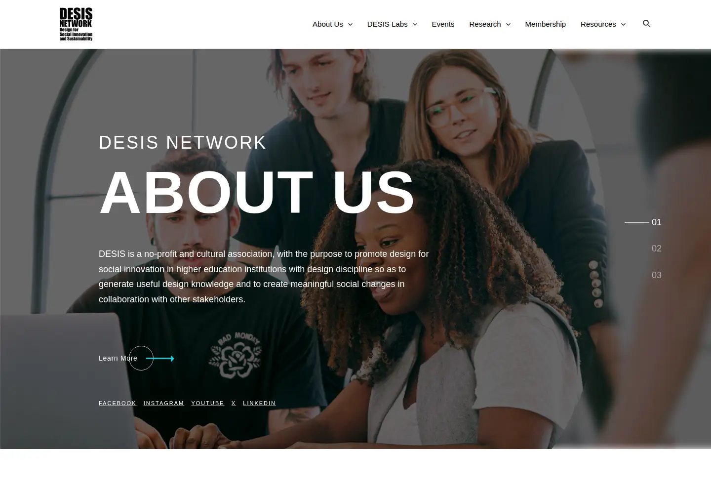 Screenshot of desisnetwork.org
