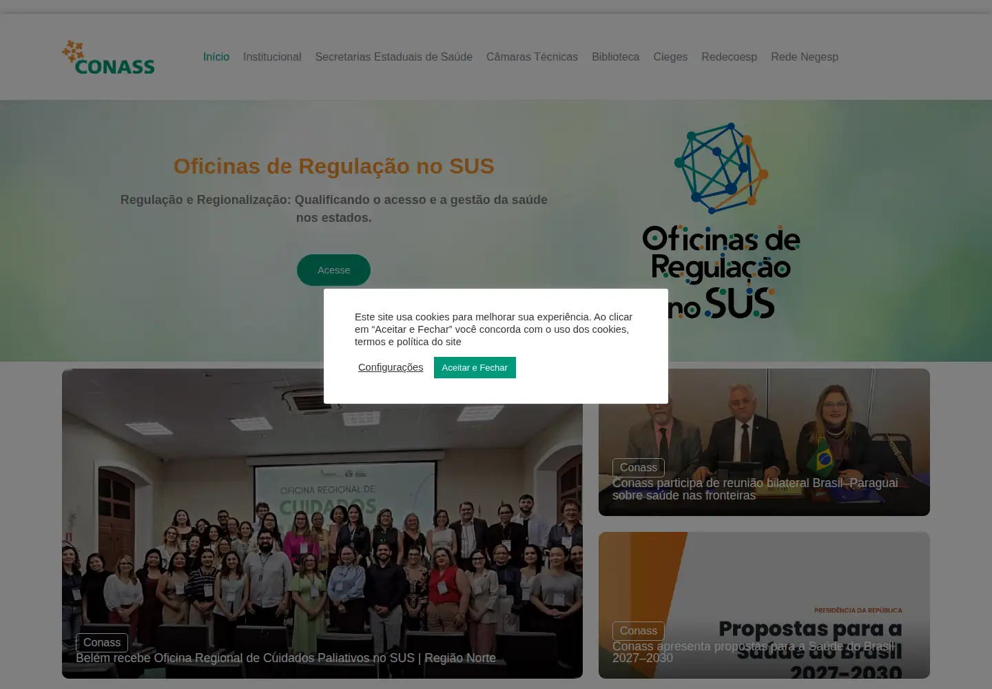 Captured homepage of conass.org.br in the current scan