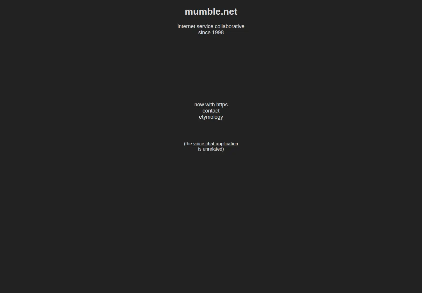 Screenshot of mumble.net