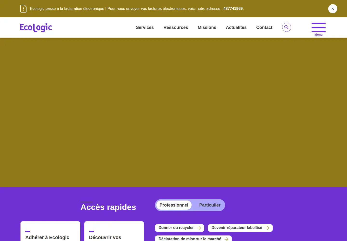 Screenshot of ecologic-france.com