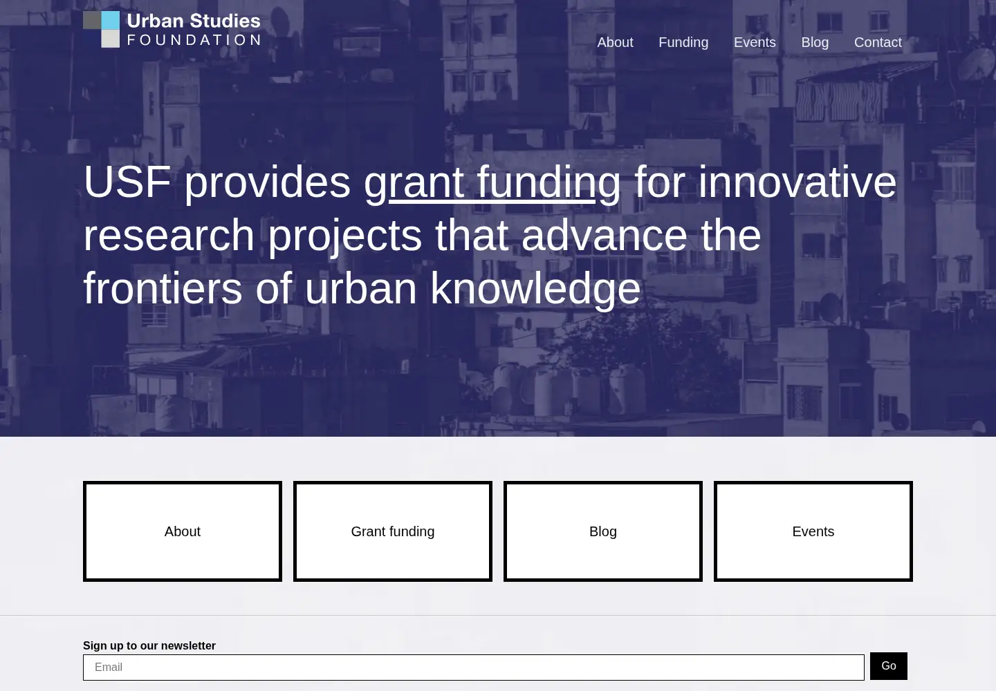 Screenshot of urbanstudiesfoundation.org