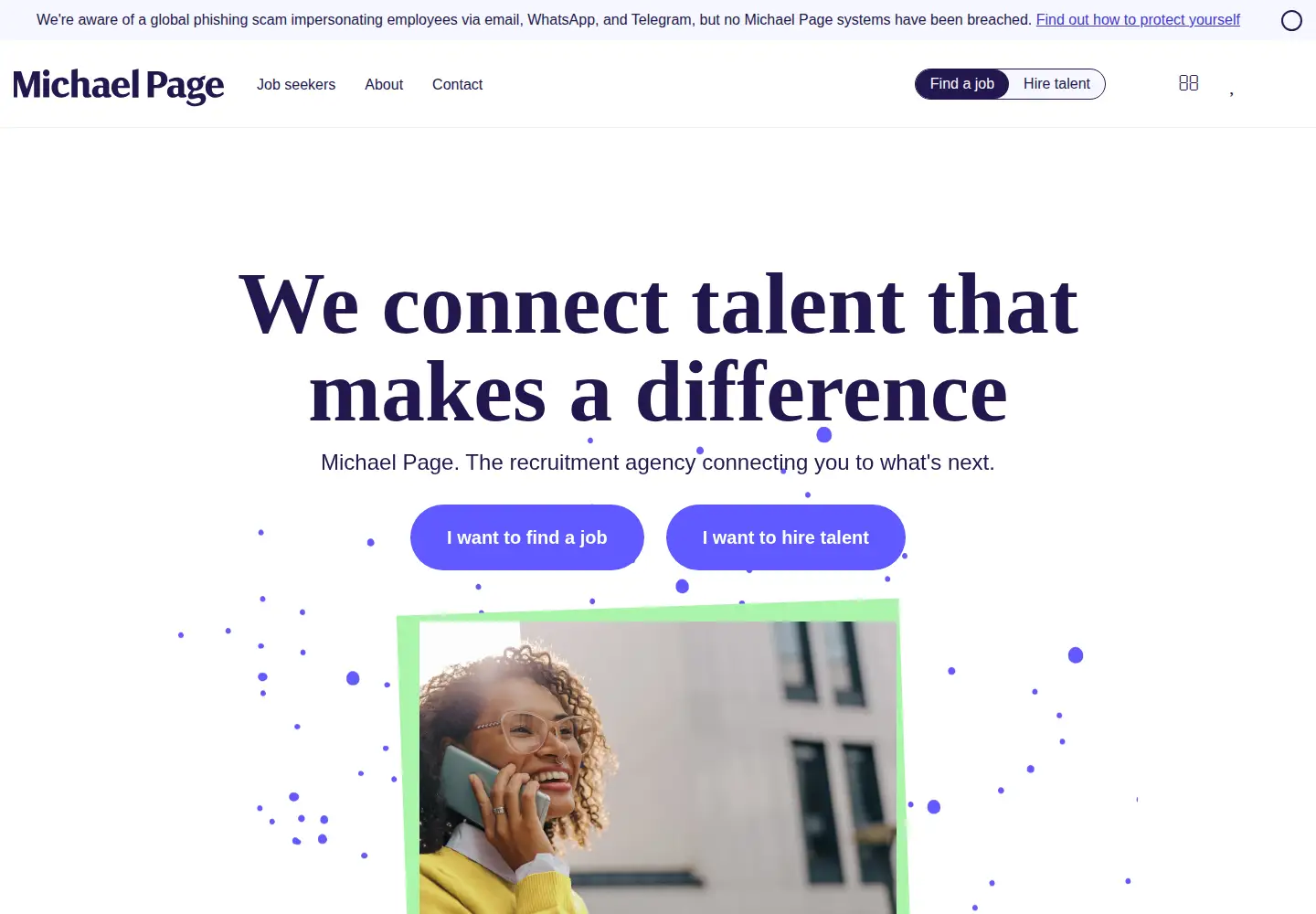 Screenshot of michaelpage.co.uk