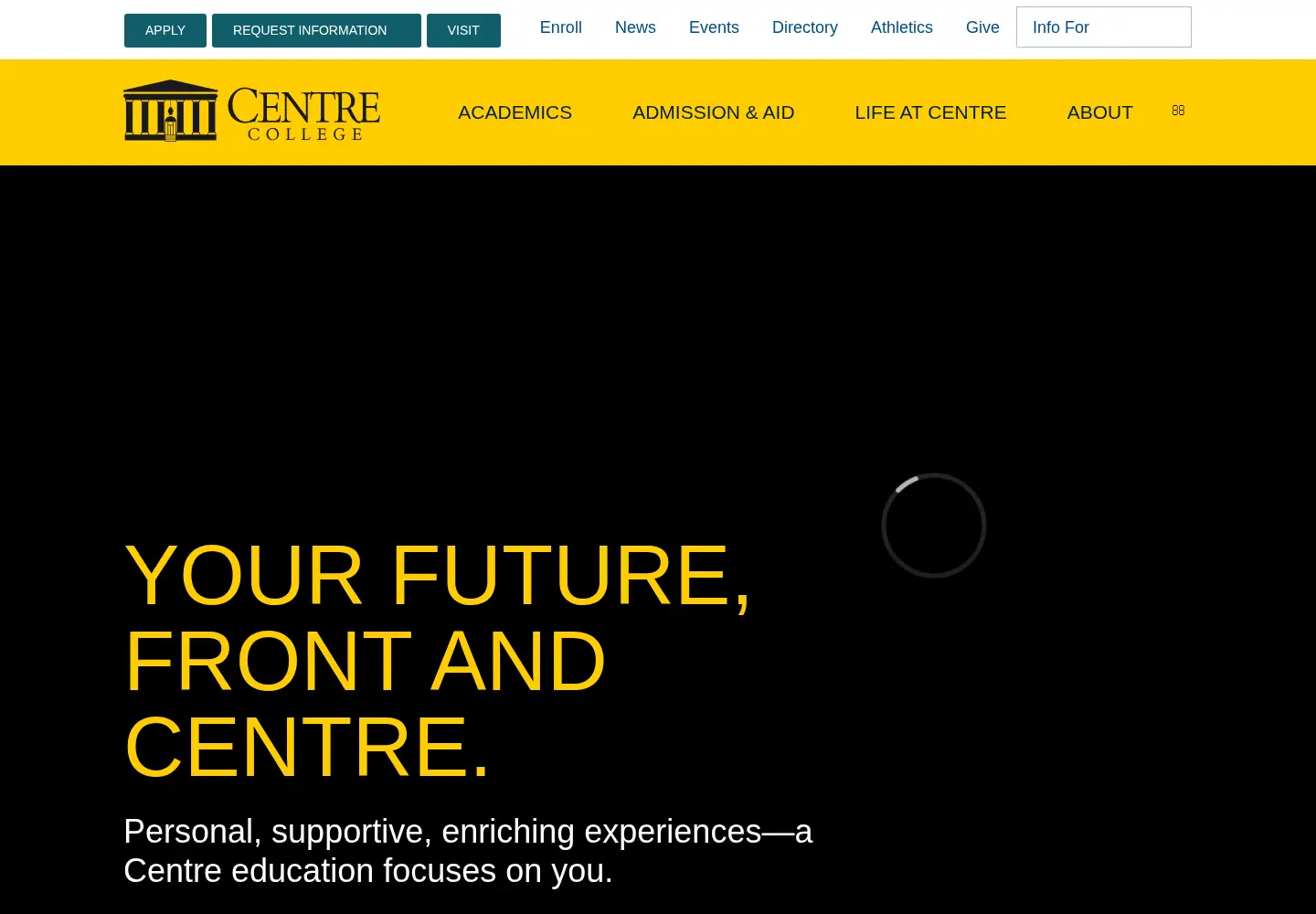 Screenshot of centre.edu