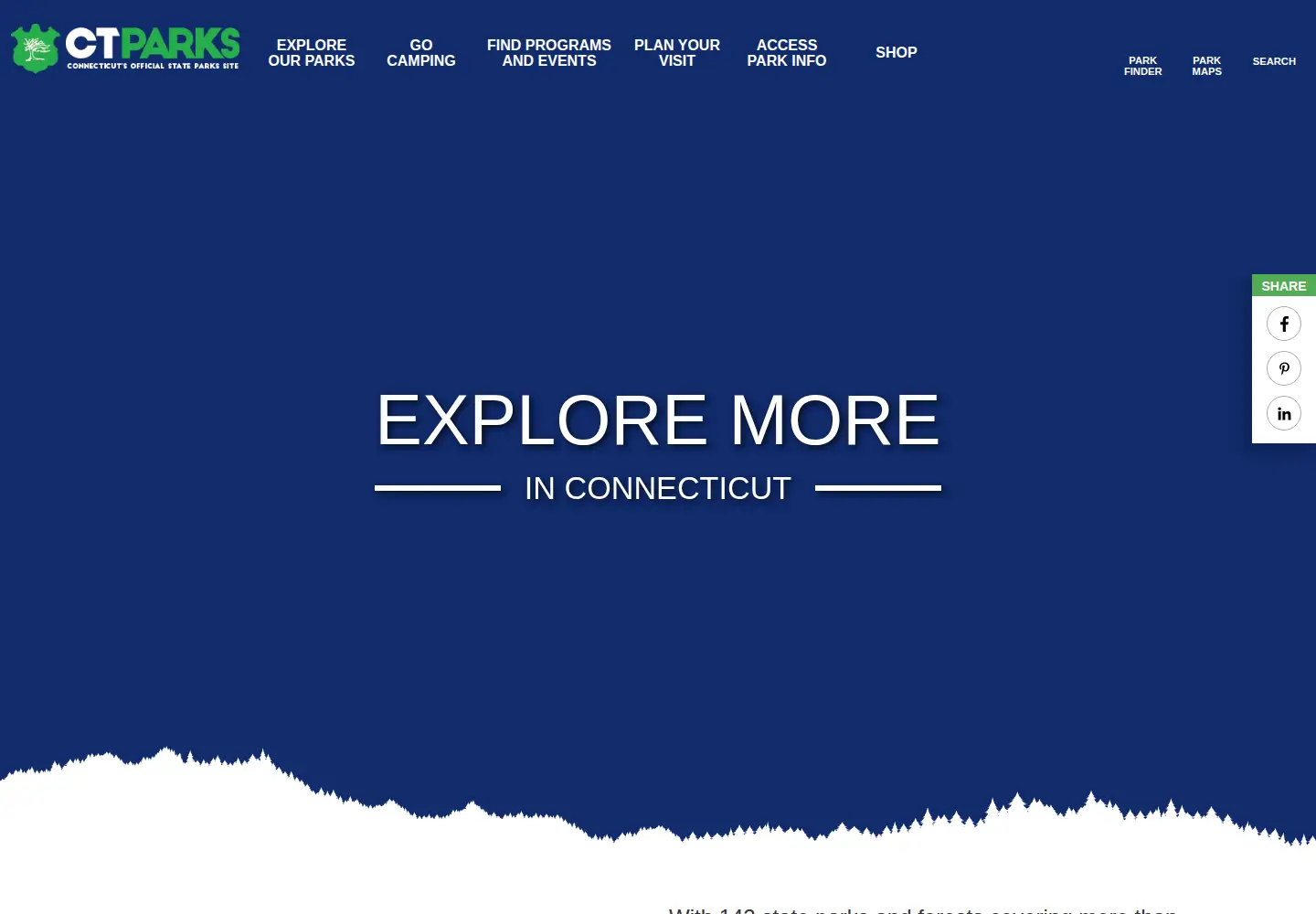 Screenshot of ctparks.com