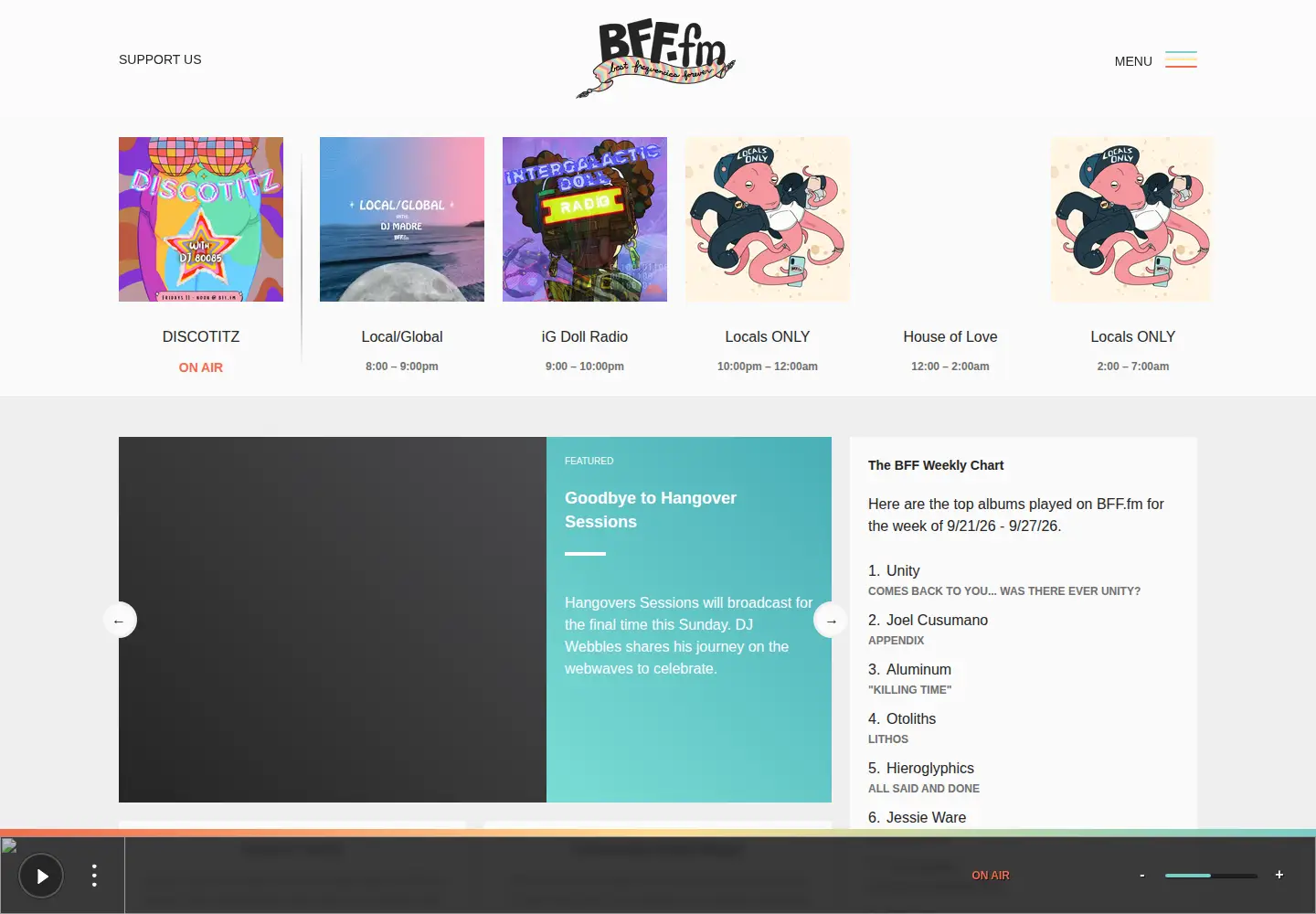 Screenshot of bff.fm