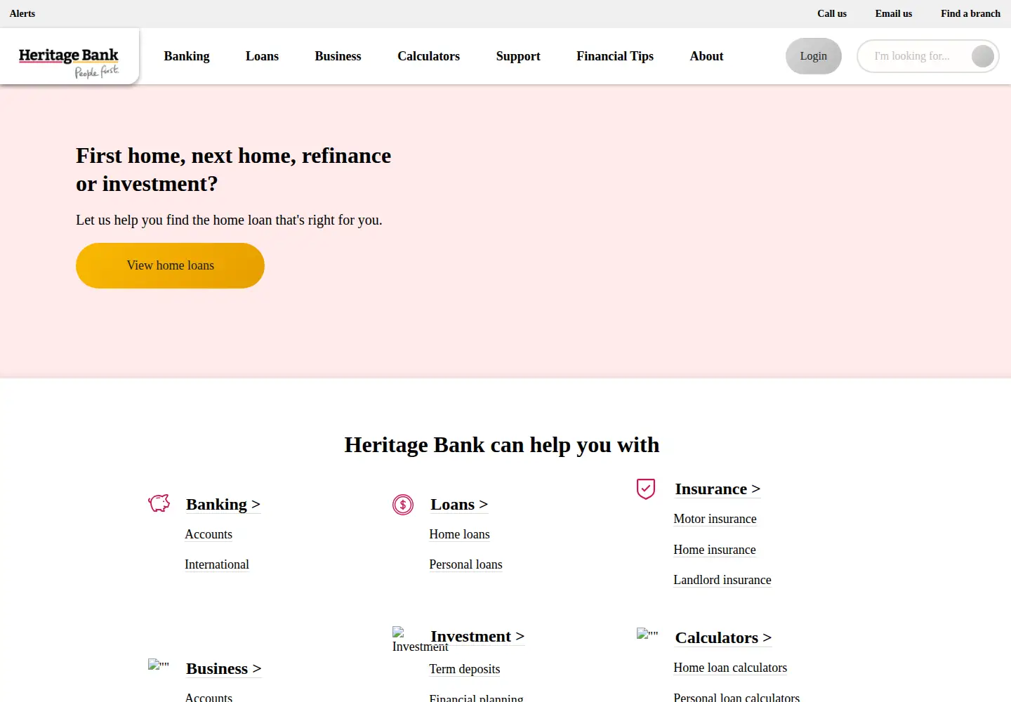 Screenshot of heritage.com.au