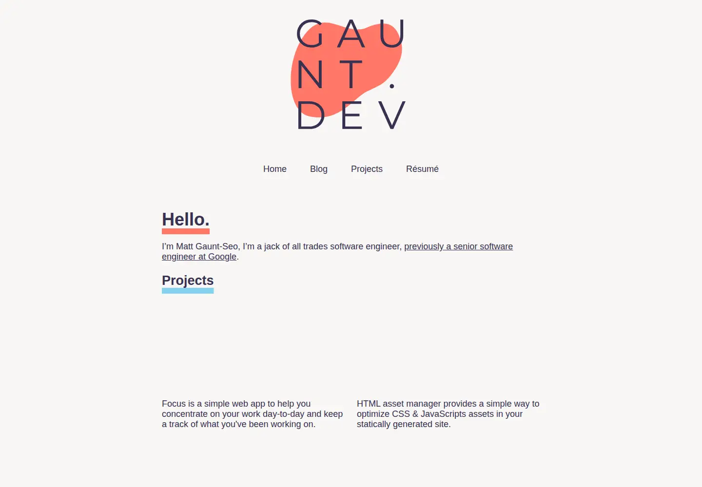 Screenshot of gauntface.com