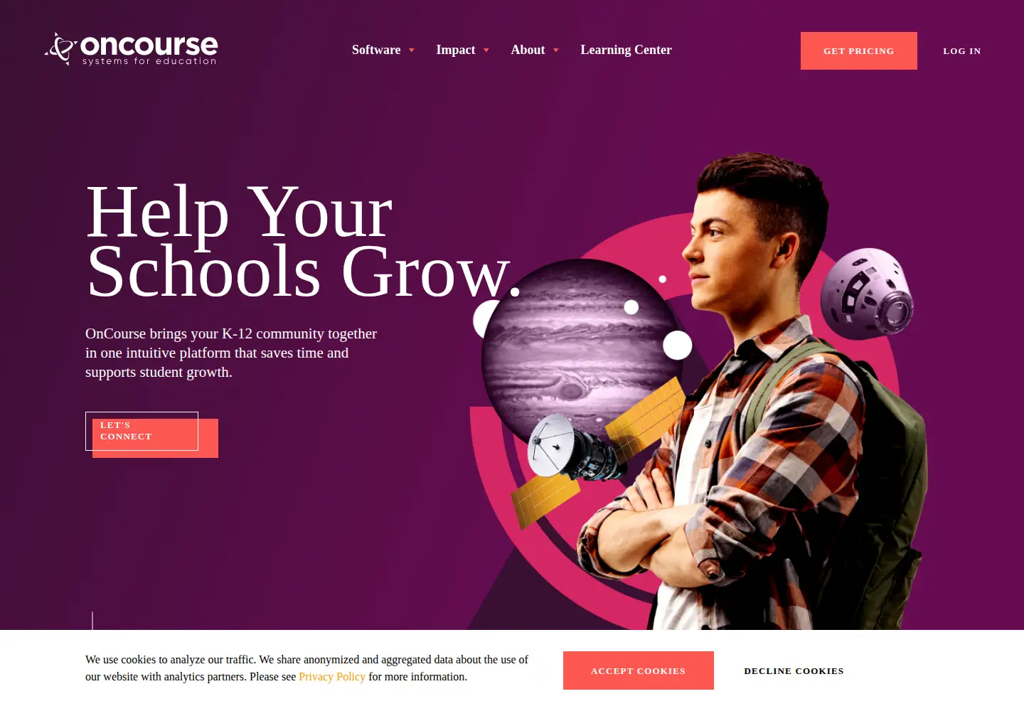 Screenshot of oncoursesystems.com