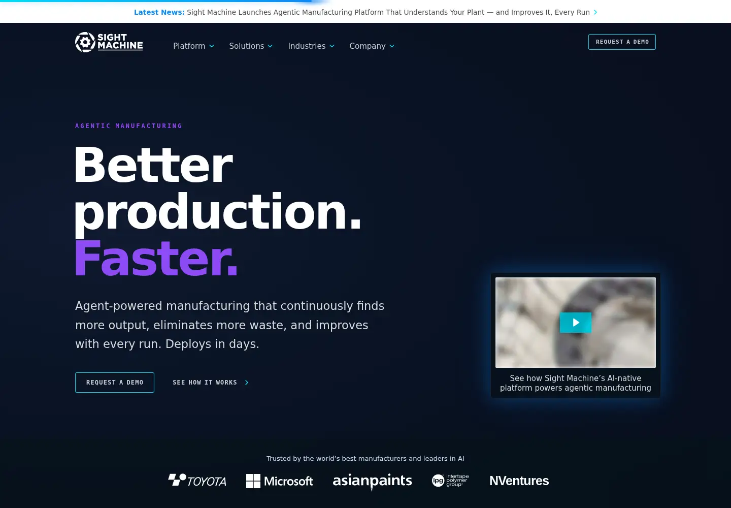Screenshot of sightmachine.com