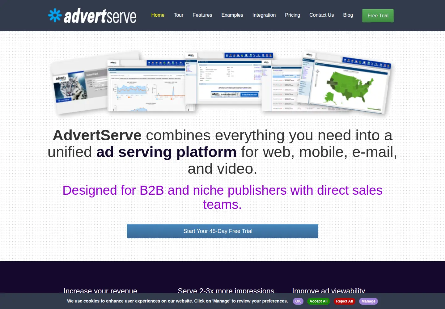 Screenshot of advertserve.com