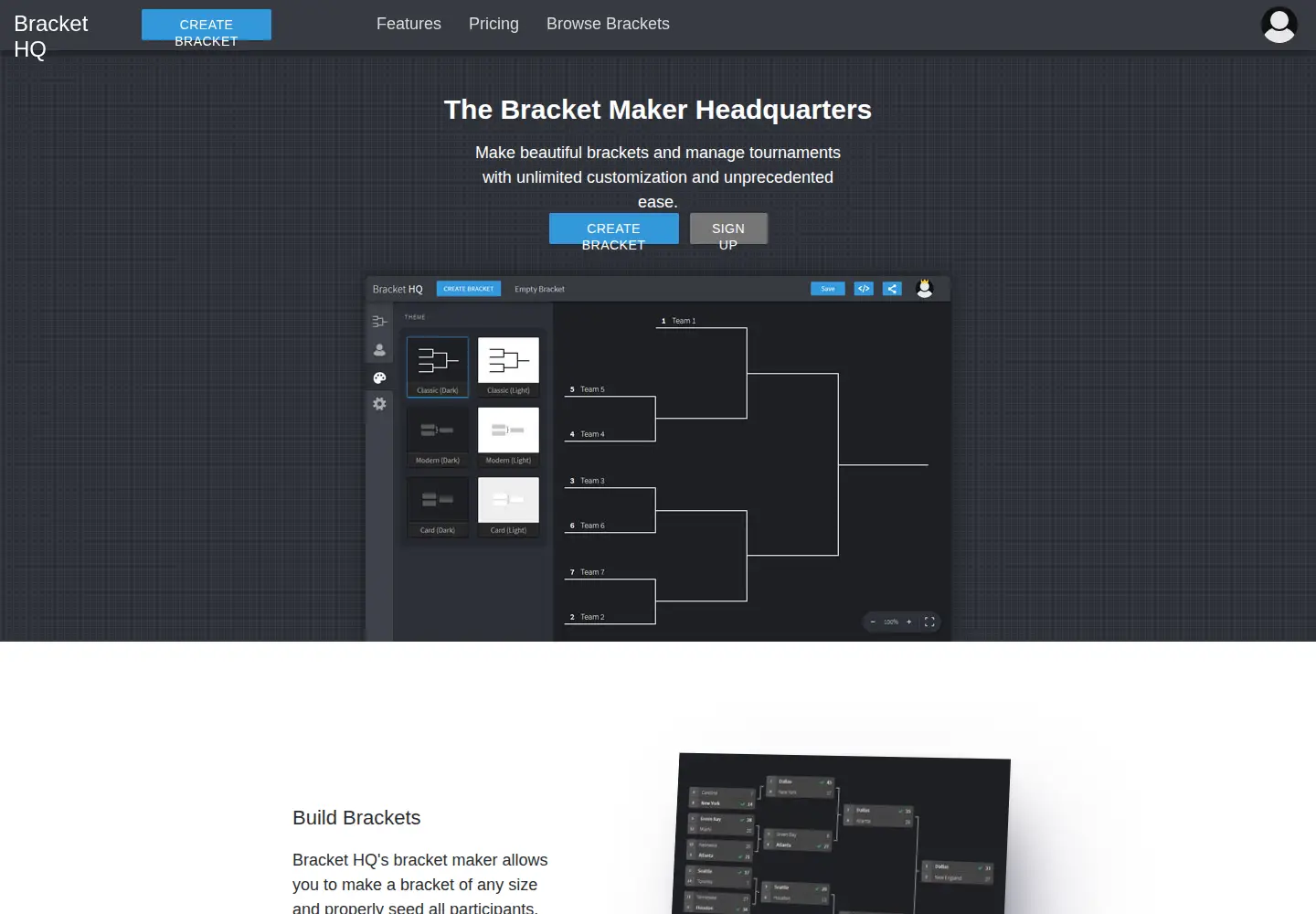 Screenshot of brackethq.com