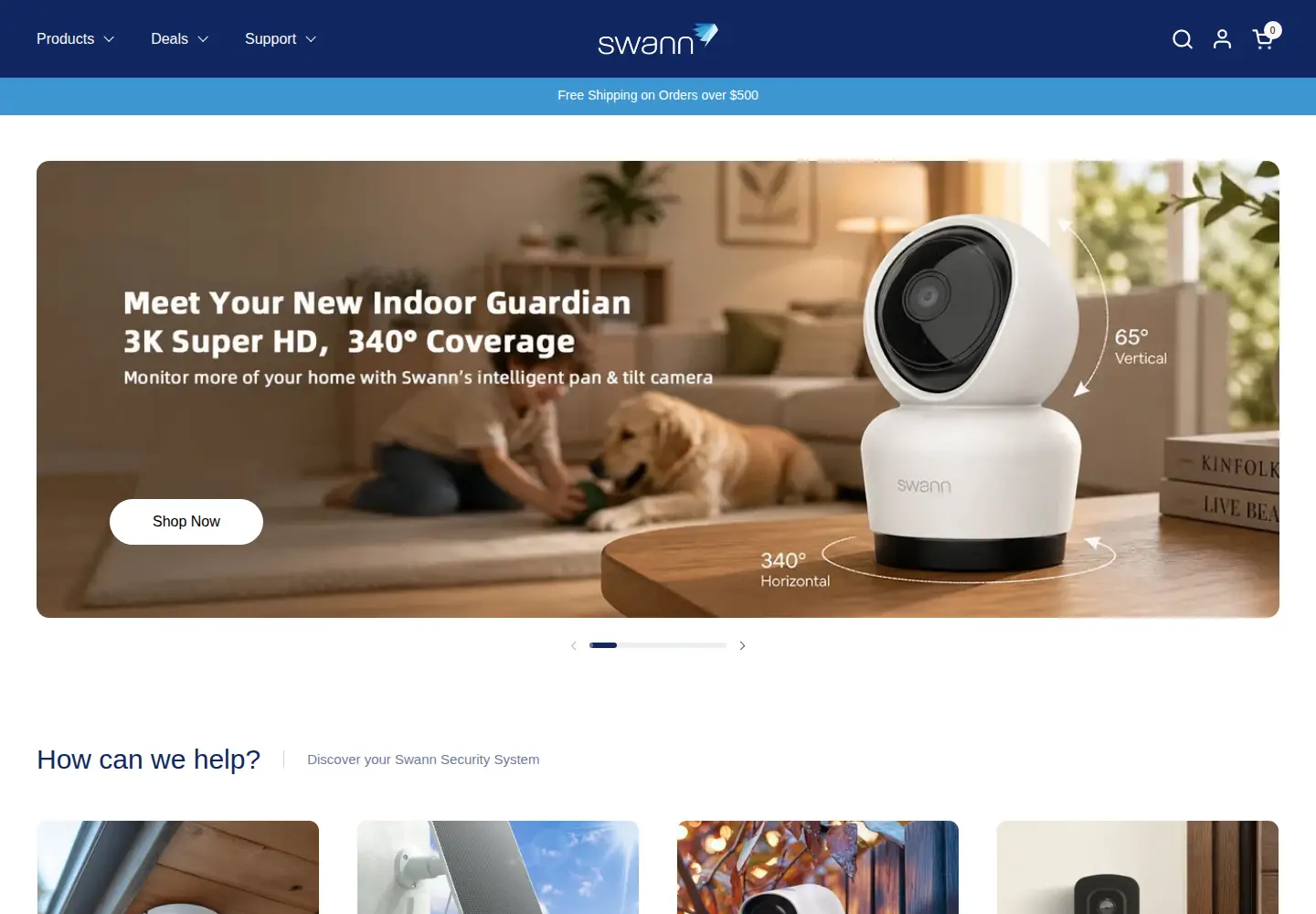 Screenshot of swann.com