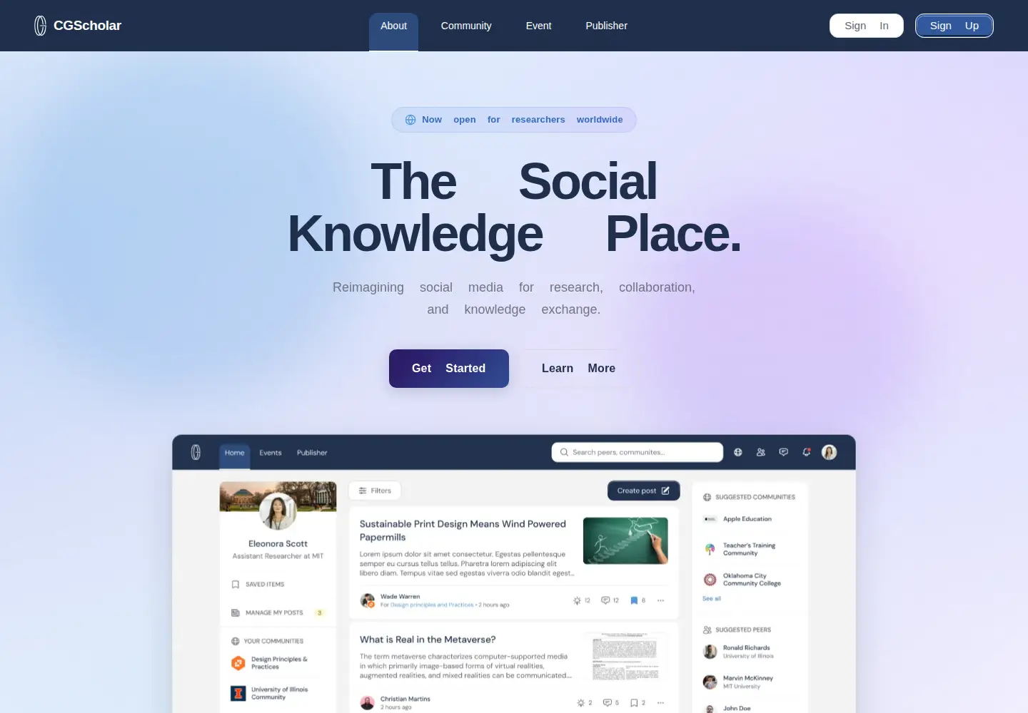 Screenshot of cgscholar.com