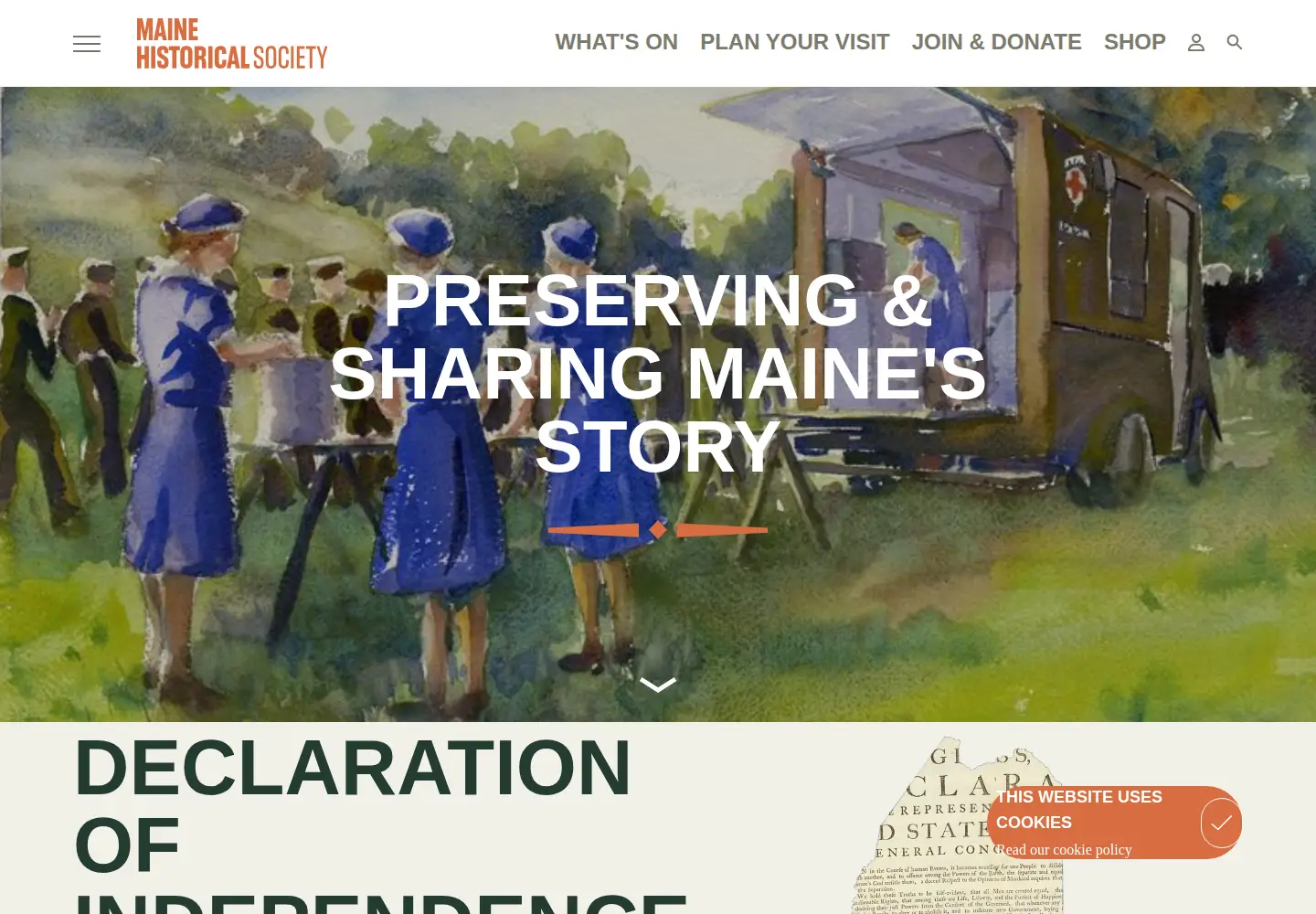 Screenshot of mainehistory.org