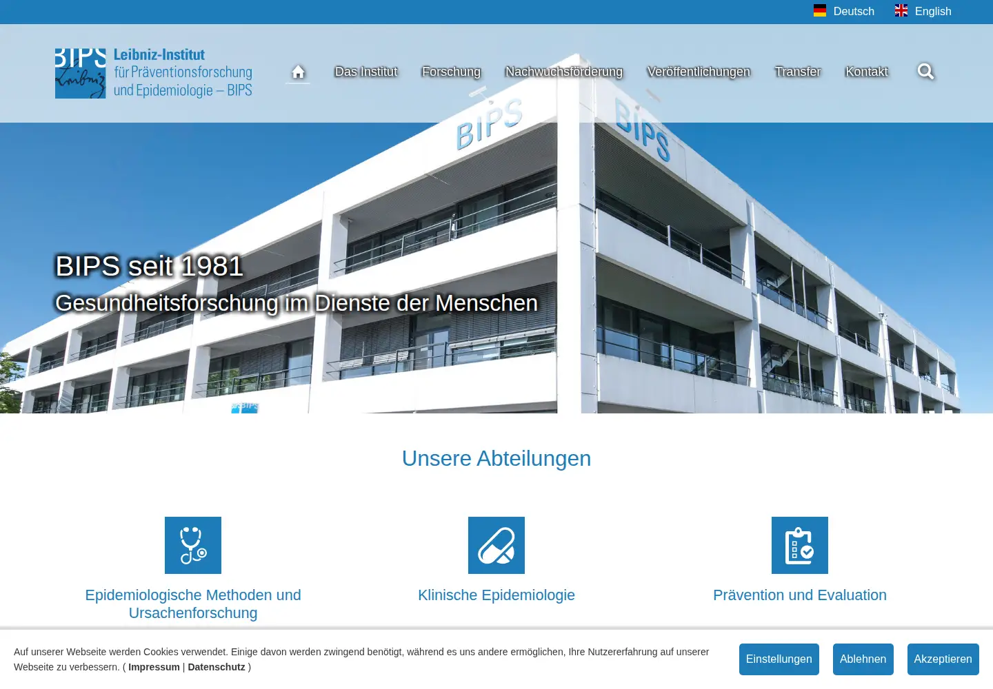Screenshot of bips-institut.de