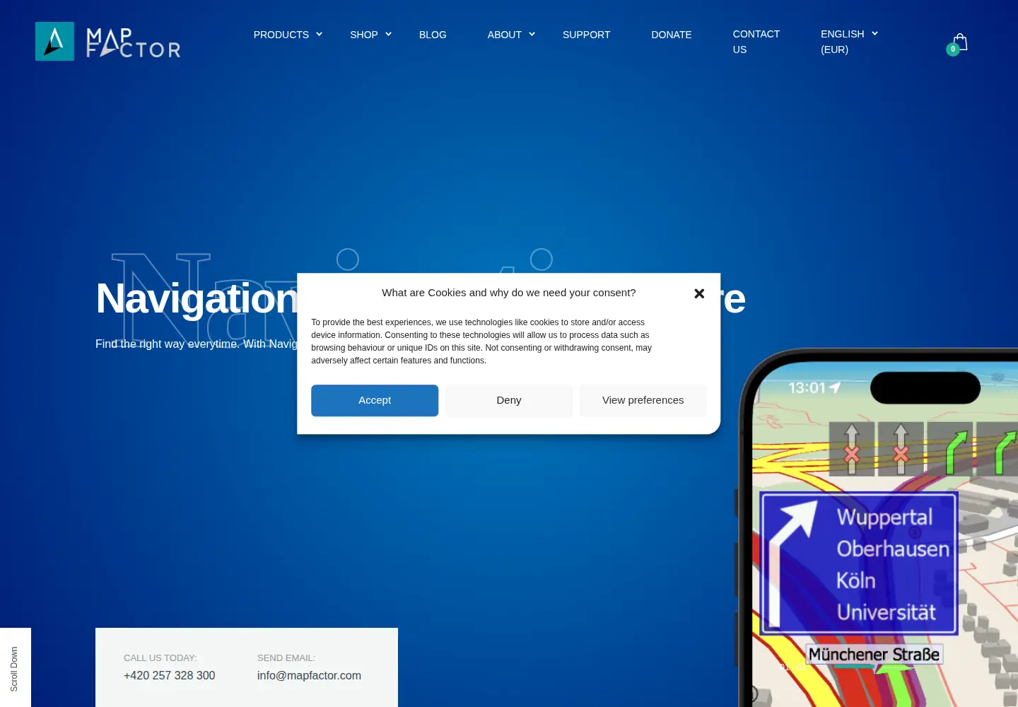 Screenshot of mapfactor.com