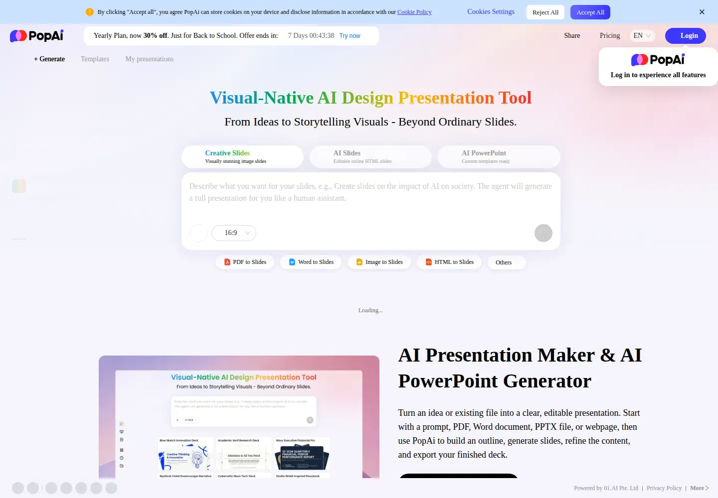 Screenshot of popai.pro