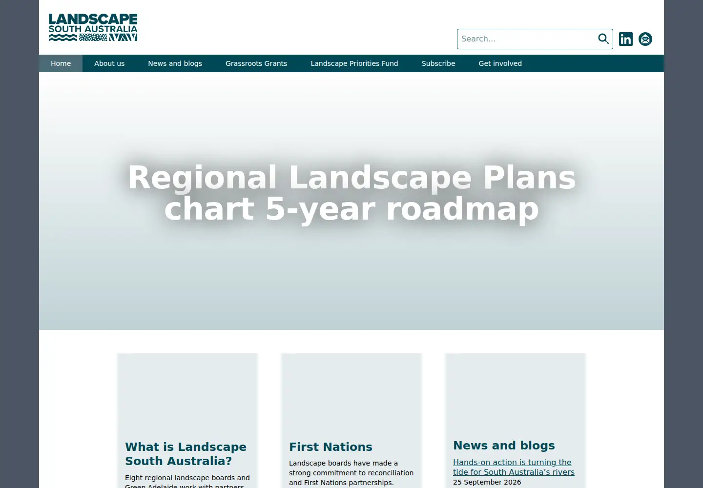 Screenshot of landscape.sa.gov.au
