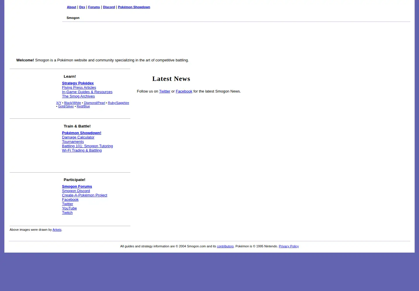Screenshot of smogon.com