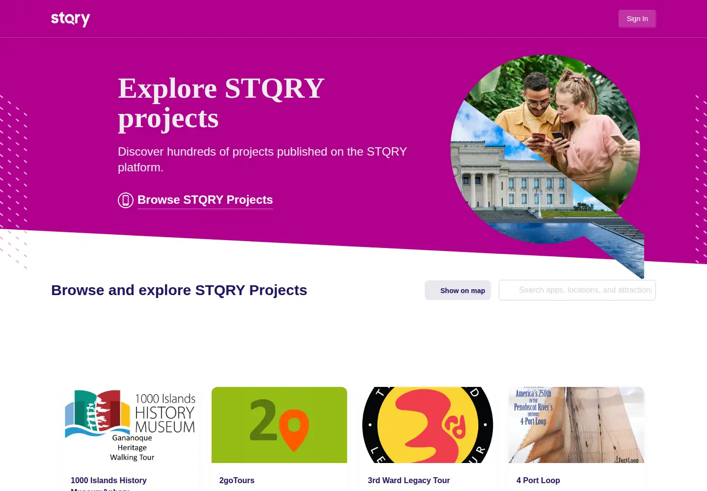 Screenshot of stqry.app