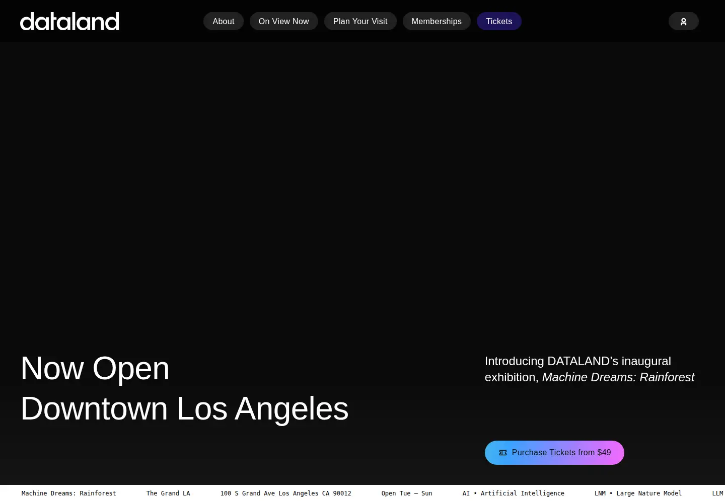 Screenshot of dataland.art
