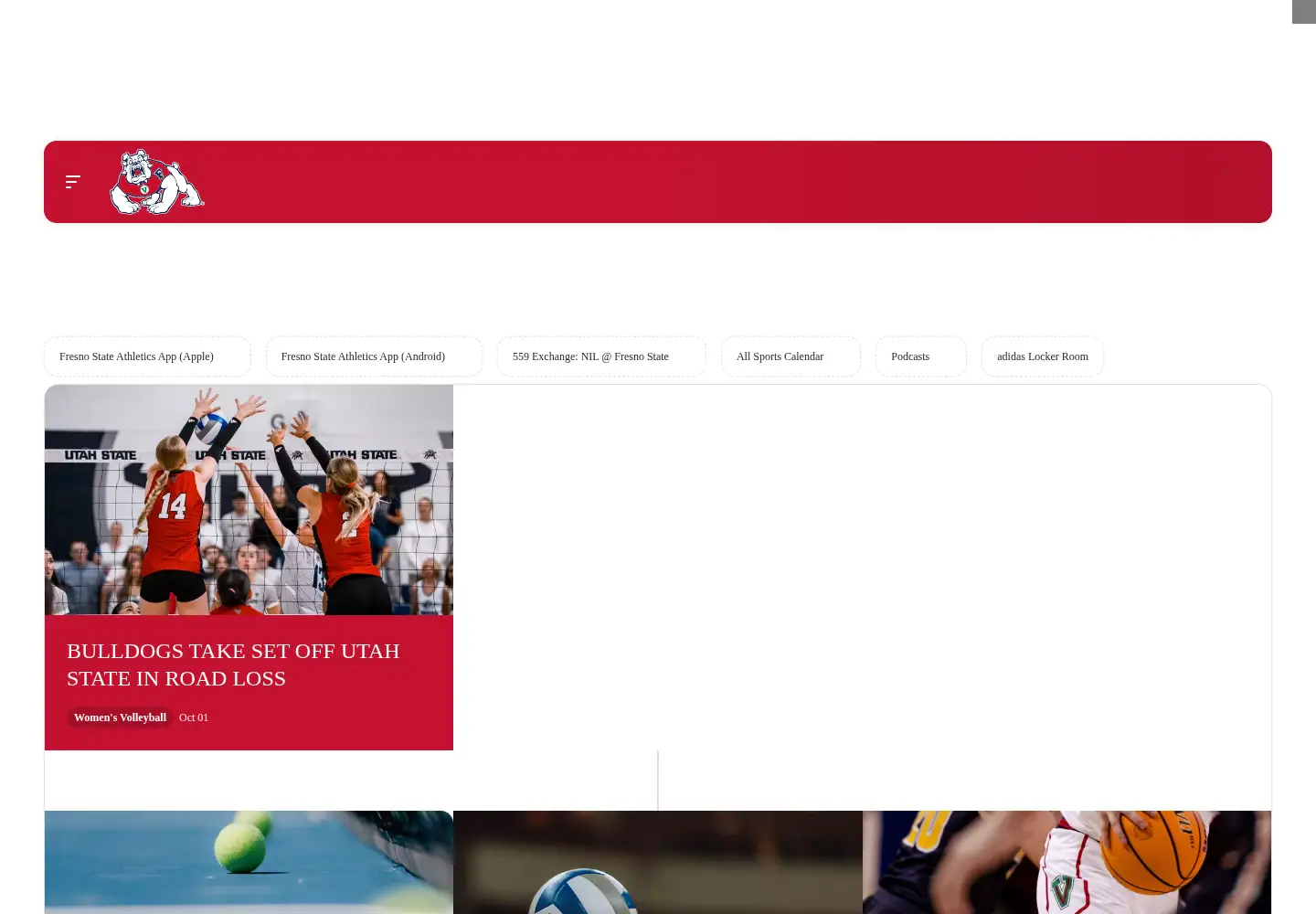 Screenshot of gobulldogs.com