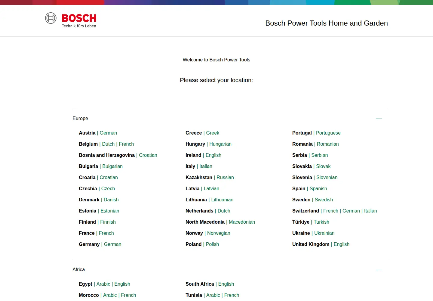 Screenshot of bosch-diy.com