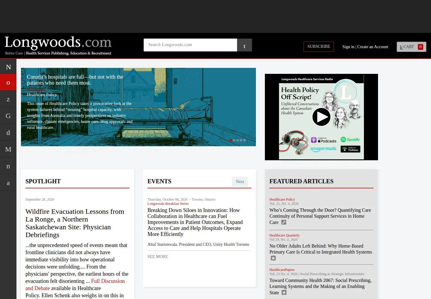 Screenshot of longwoods.com