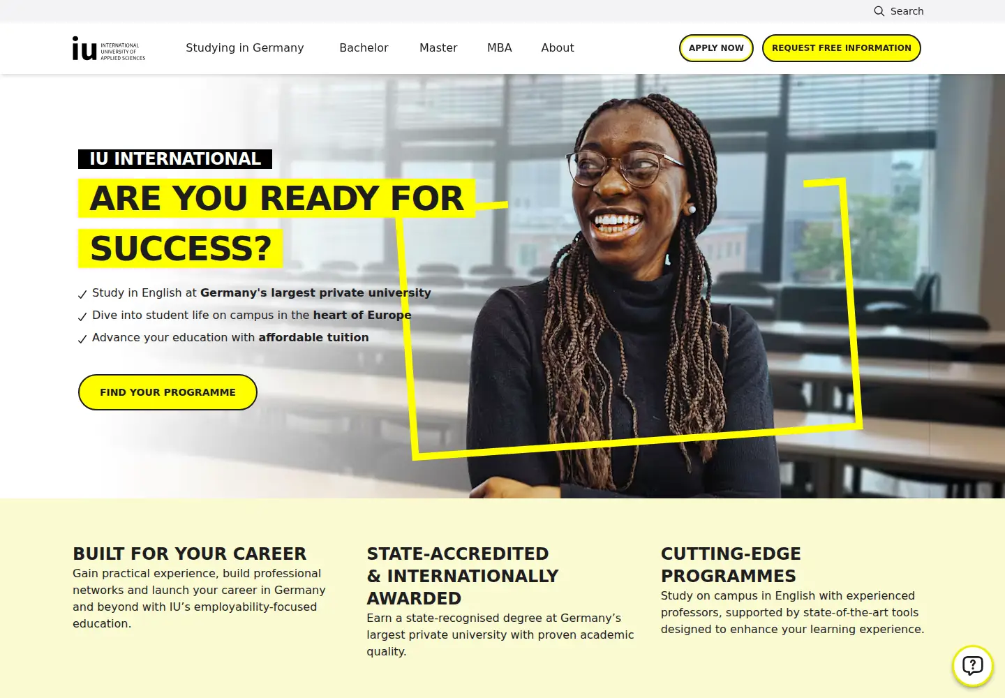 Screenshot of iu.org