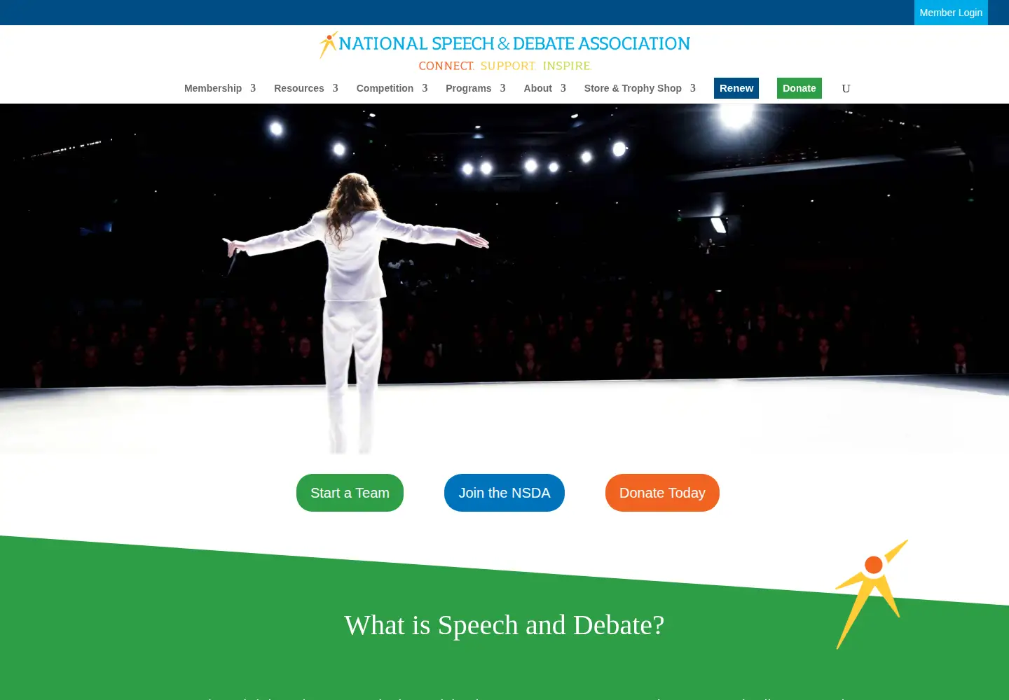Screenshot of speechanddebate.org