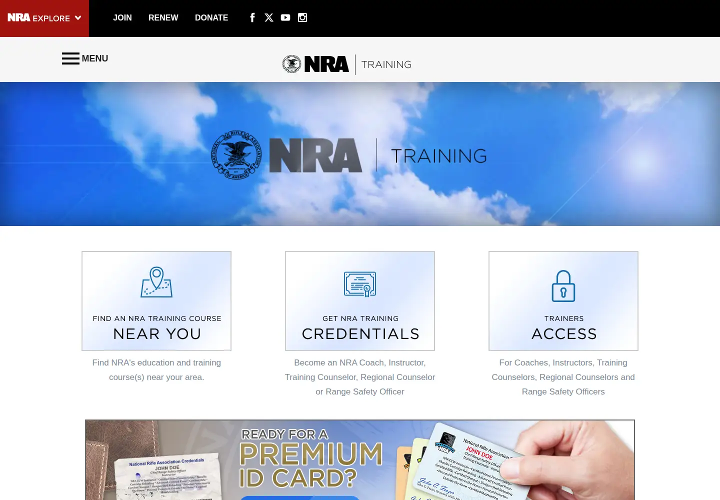 Screenshot of nrainstructors.org