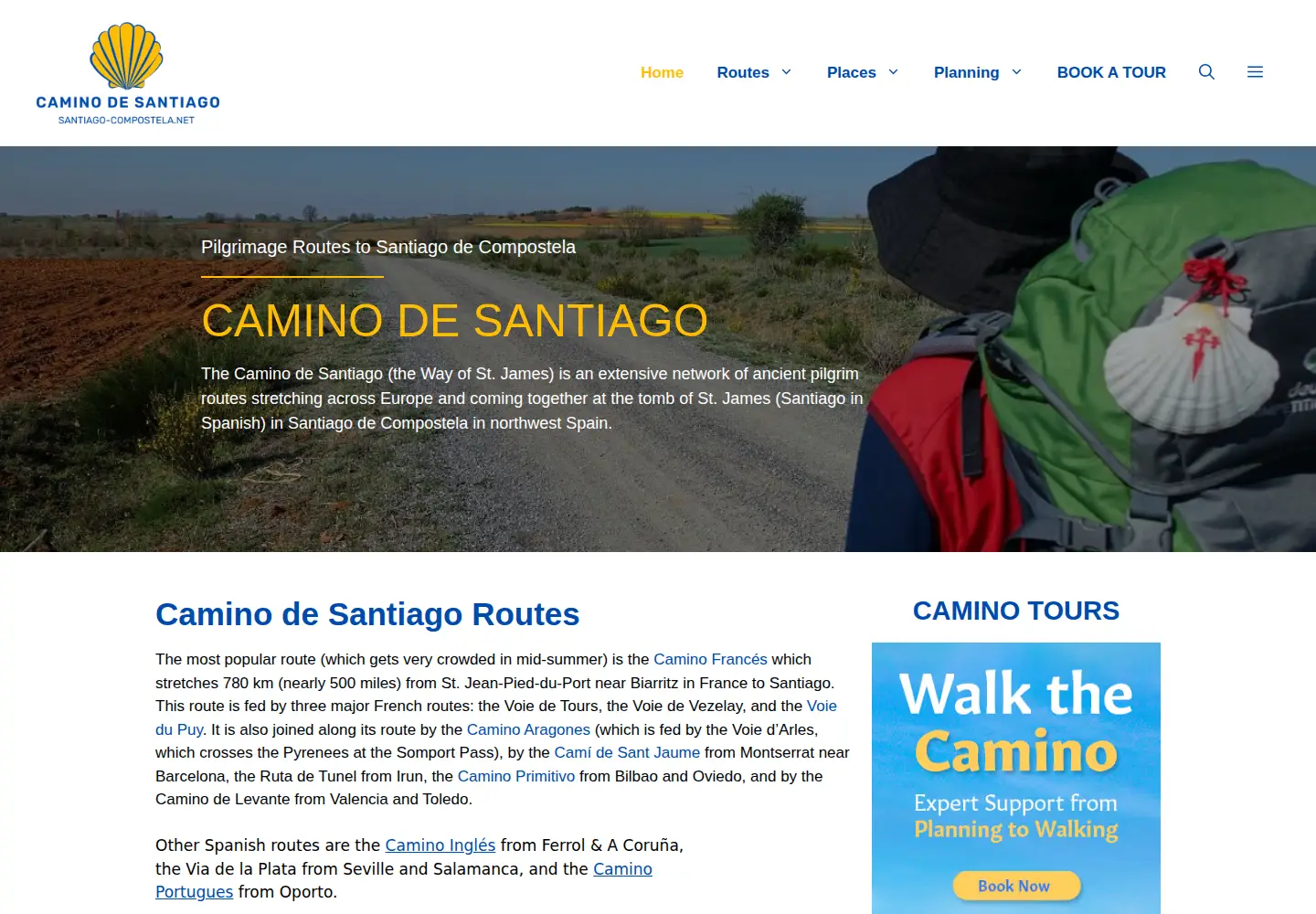 Screenshot of santiago-compostela.net