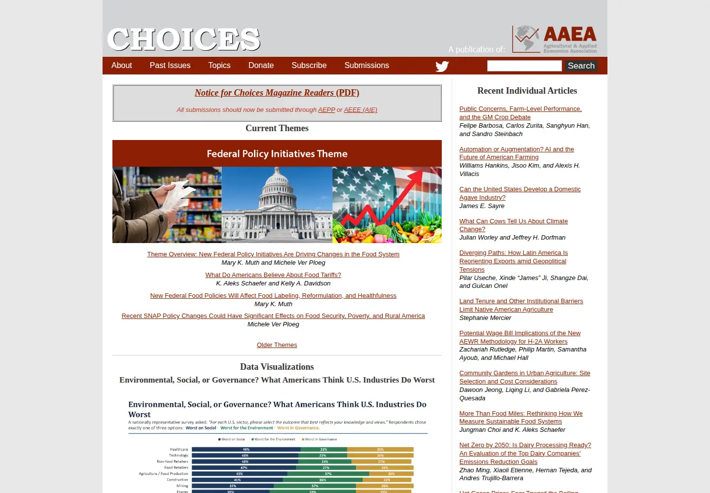 Screenshot of choicesmagazine.org