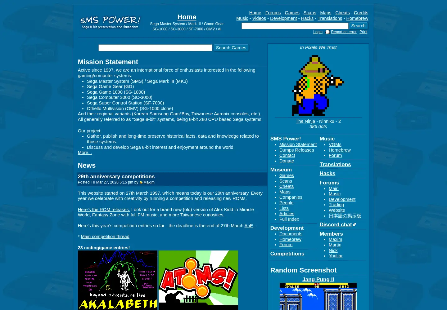 Screenshot of smspower.org