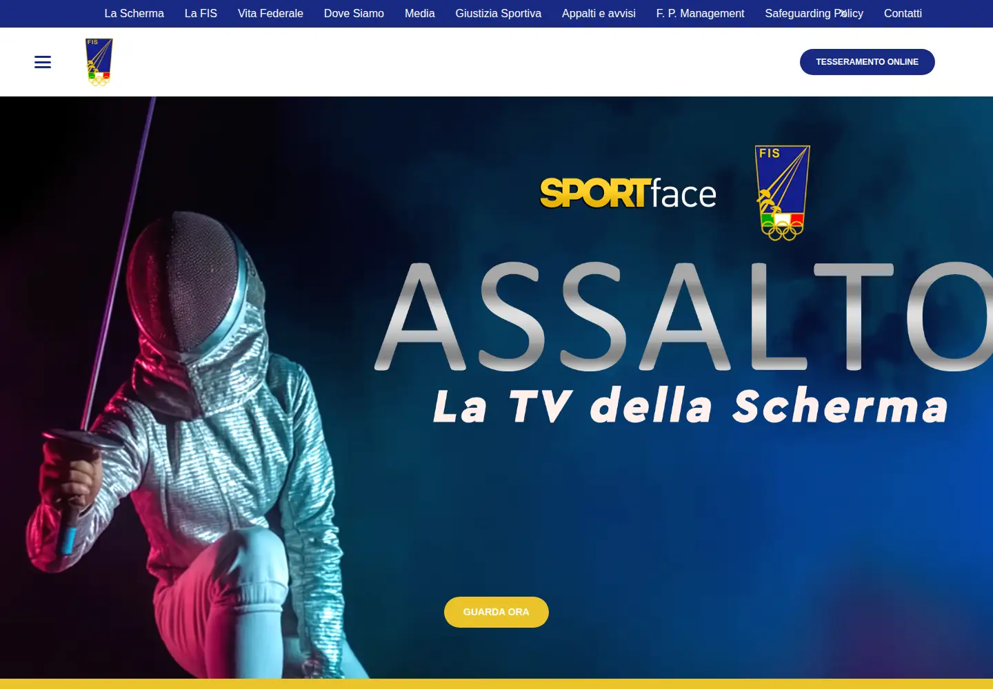 Screenshot of federscherma.it