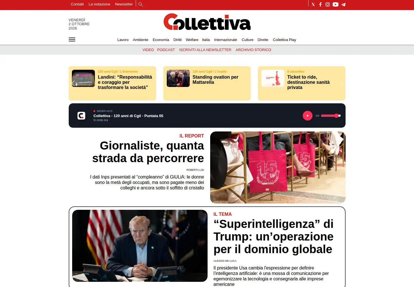 Screenshot of collettiva.it