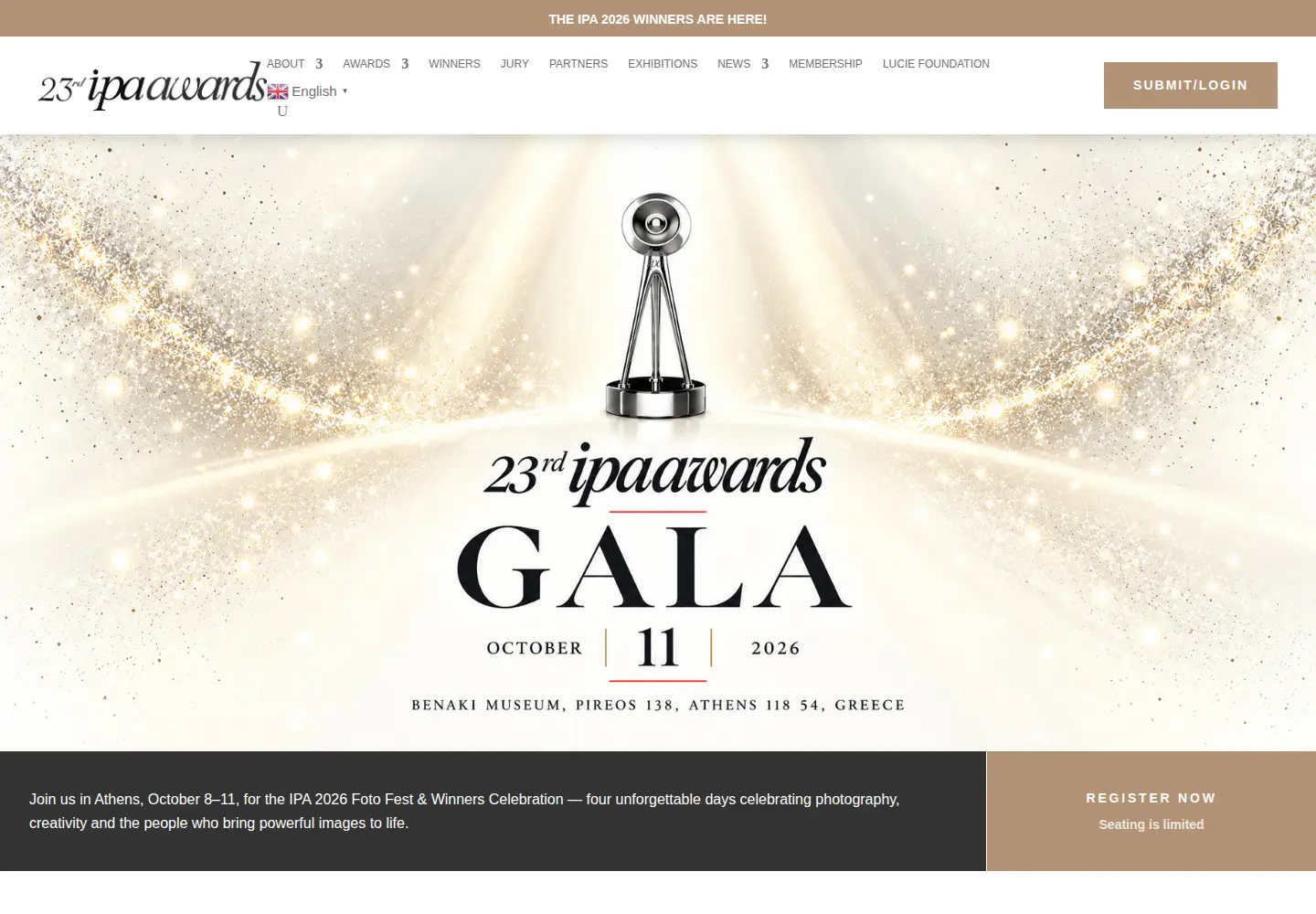 Screenshot of photoawards.com