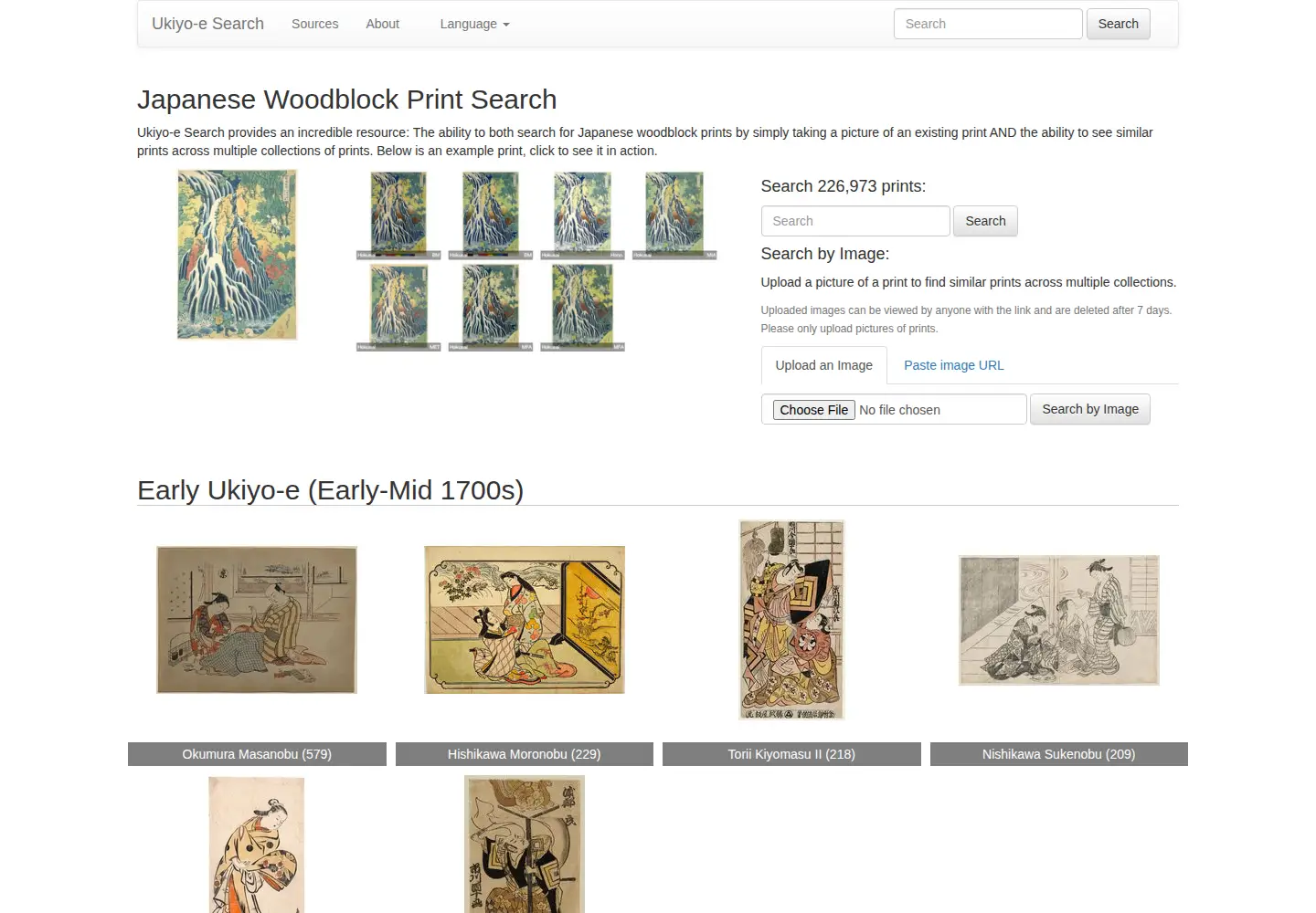 Screenshot of ukiyo-e.org