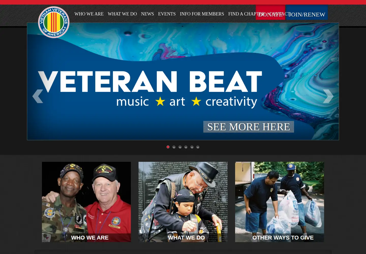 Screenshot of vva.org