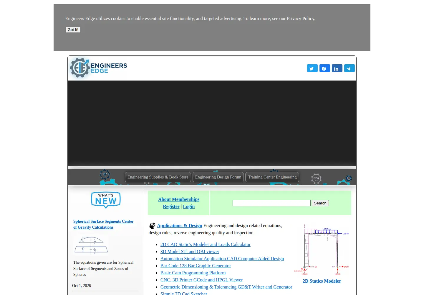 Screenshot of engineersedge.com
