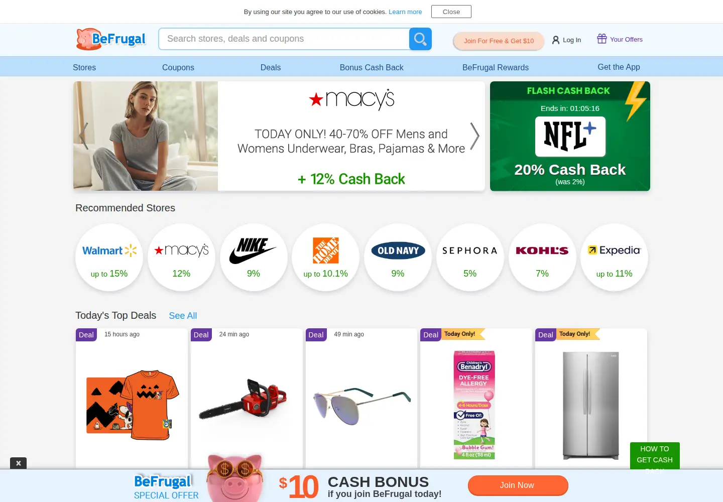 Screenshot of befrugal.com
