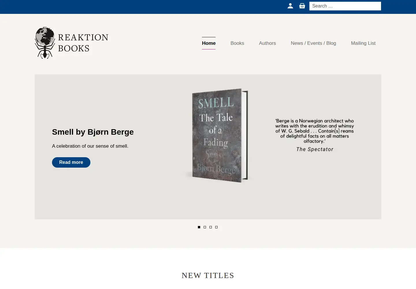 Screenshot of reaktionbooks.co.uk