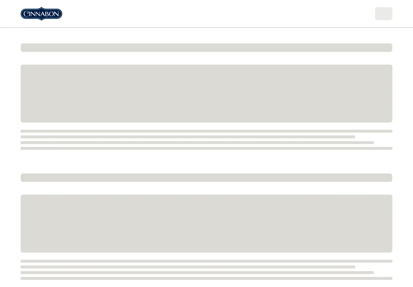 Screenshot of cinnabon.com