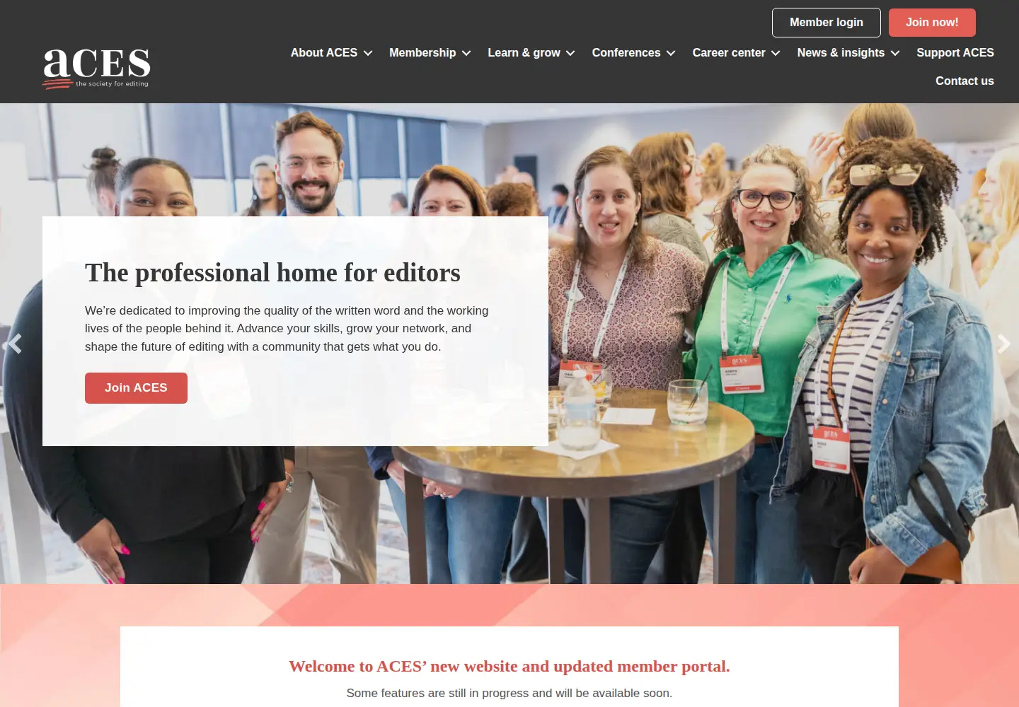 Screenshot of aceseditors.org