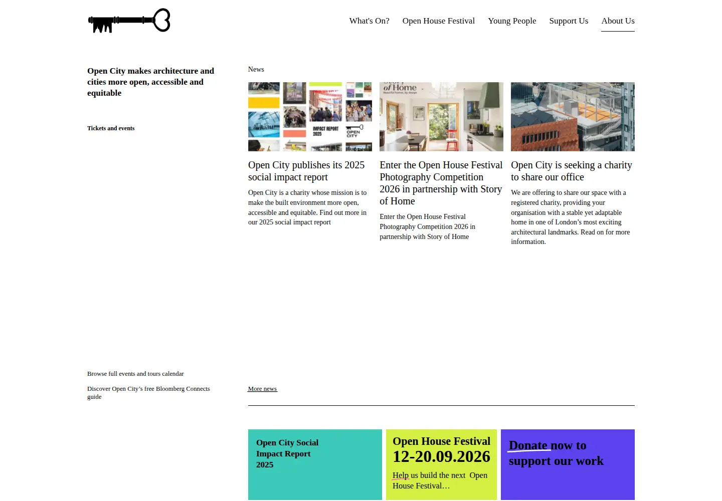 Screenshot of open-city.org.uk