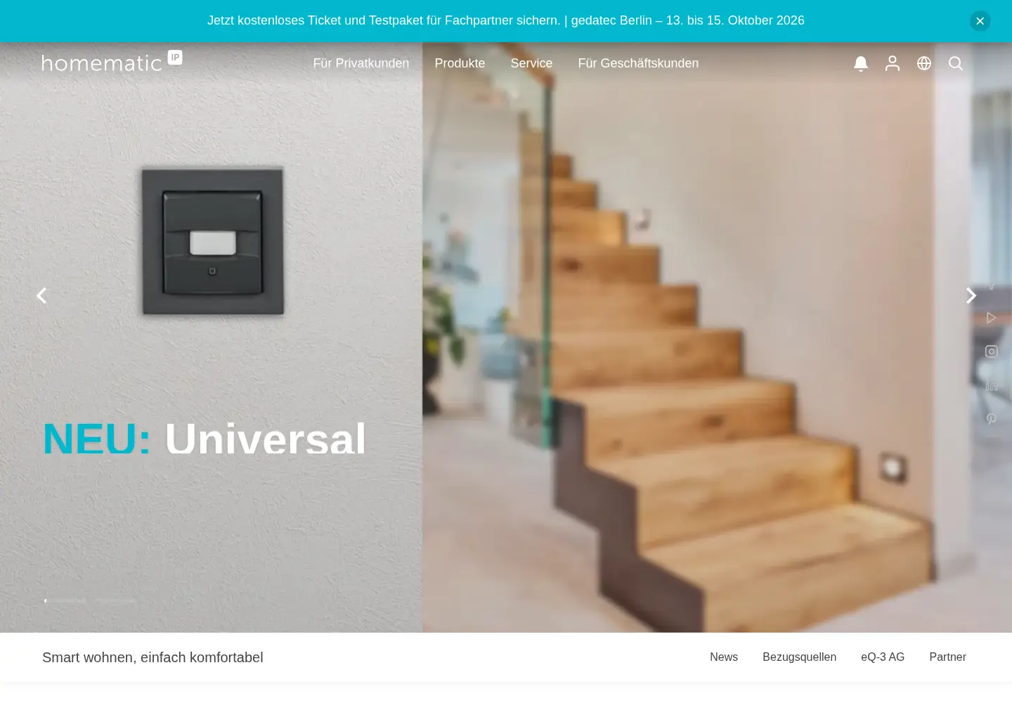 Screenshot of homematic-ip.com