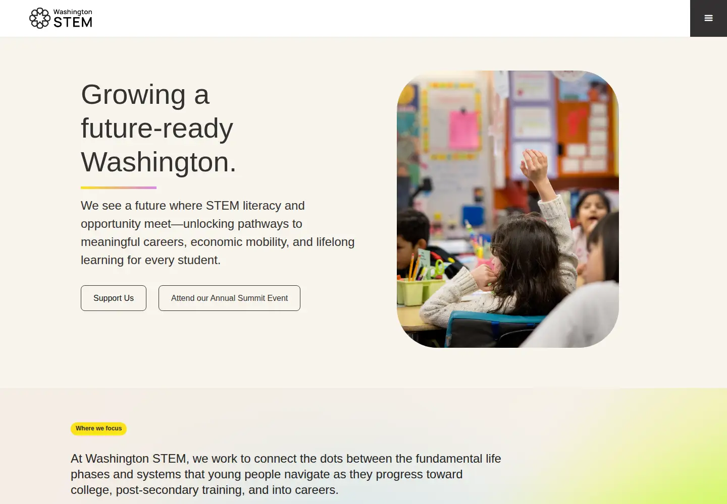 Screenshot of washingtonstem.org