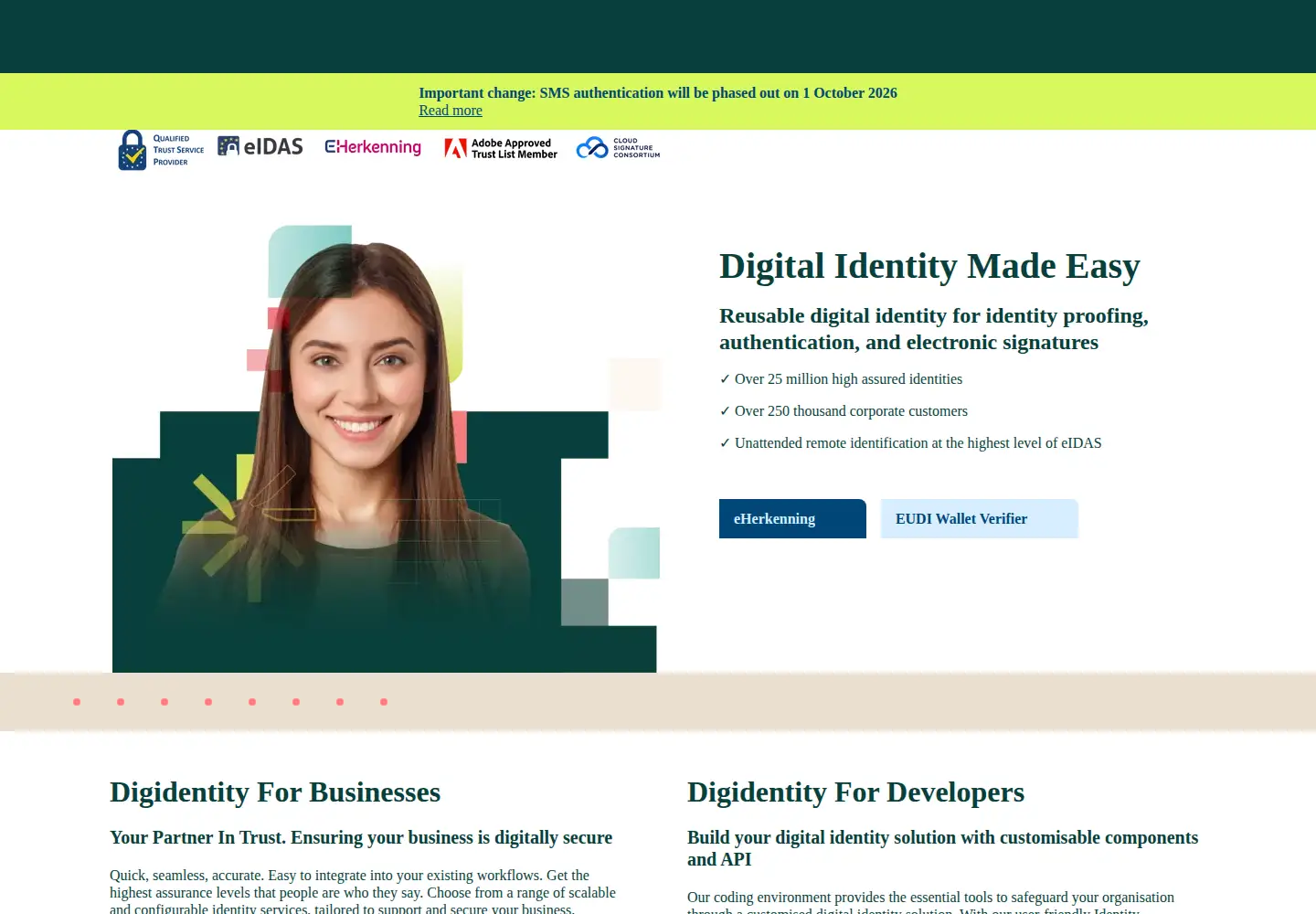 Screenshot of digidentity.eu